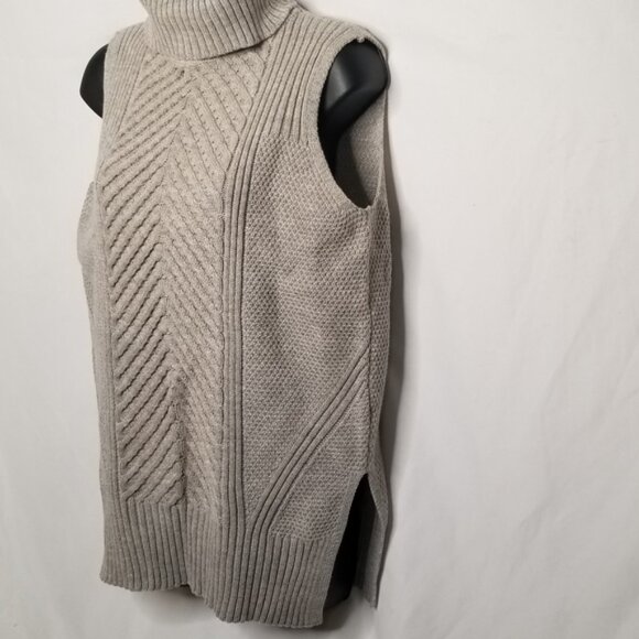 Francesca Blue Rain cableknit tunic top Gray Medium - Picture 9 of 11
